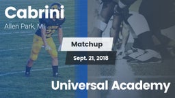 Matchup: Cabrini vs. Universal Academy 2018
