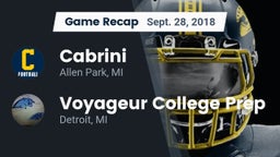 Recap: Cabrini  vs. Voyageur College Prep  2018