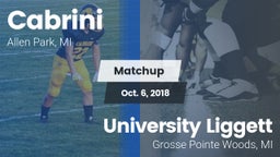 Matchup: Cabrini vs. University Liggett  2018