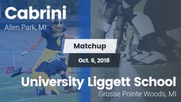 Matchup: Cabrini vs. University Liggett School 2018