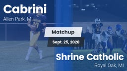 Matchup: Cabrini vs. Shrine Catholic  2020