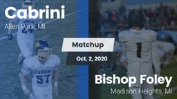 Matchup: Cabrini vs. Bishop Foley  2020