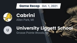 Recap: Cabrini  vs. University Liggett School 2021