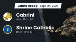 Recap: Cabrini  vs. Shrine Catholic  2021