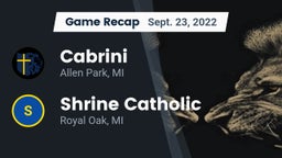 Recap: Cabrini  vs. Shrine Catholic  2022