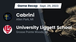 Recap: Cabrini  vs. University Liggett School 2023