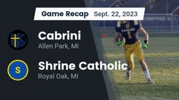 Recap: Cabrini  vs. Shrine Catholic  2023