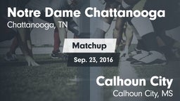 Matchup: Notre Dame Chattanoo vs. Calhoun City  2016