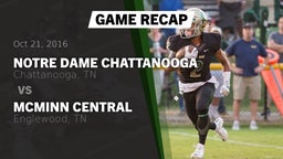 Recap: Notre Dame Chattanooga vs. McMinn Central  2016