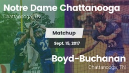 Matchup: Notre Dame Chattanoo vs. Boyd-Buchanan  2017