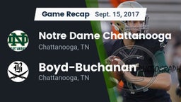 Recap: Notre Dame Chattanooga vs. Boyd-Buchanan  2017