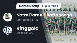 Recap: Notre Dame Chattanooga vs. Ringgold  2018