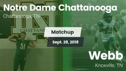 Matchup: Notre Dame Chattanoo vs. Webb  2018
