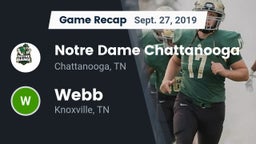 Recap: Notre Dame Chattanooga vs. Webb  2019