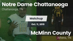 Matchup: Notre Dame Chattanoo vs. McMinn County  2019