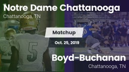 Matchup: Notre Dame Chattanoo vs. Boyd-Buchanan  2019