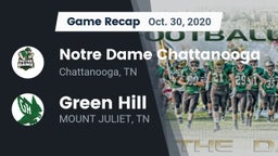 Recap: Notre Dame Chattanooga vs. Green Hill  2020