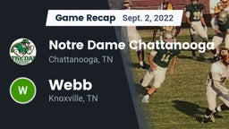 Recap: Notre Dame Chattanooga vs. Webb  2022