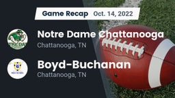 Recap: Notre Dame Chattanooga vs. Boyd-Buchanan  2022