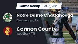 Recap: Notre Dame Chattanooga vs. Cannon County  2023