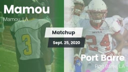 Matchup: Mamou vs. Port Barre  2020