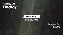 Matchup: Findlay vs. Clay  2016