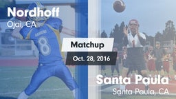 Matchup: Nordhoff vs. Santa Paula  2016