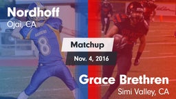 Matchup: Nordhoff vs. Grace Brethren  2016