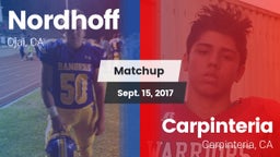 Matchup: Nordhoff vs. Carpinteria  2017