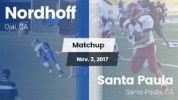 Matchup: Nordhoff vs. Santa Paula  2017