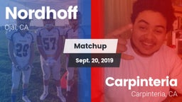 Matchup: Nordhoff vs. Carpinteria  2019