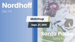 Matchup: Nordhoff vs. Santa Paula  2019