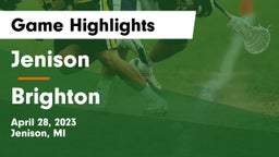 Jenison   vs Brighton  Game Highlights - April 28, 2023