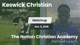 Matchup: Keswick Christian vs. The Nation Christian Academy 2018