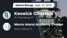 Recap: Keswick Christian  vs. Marco Island Academy Charter  2019