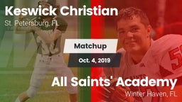 Matchup: Keswick Christian vs. All Saints' Academy  2019