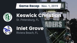 Recap: Keswick Christian  vs. Inlet Grove  2019