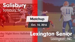 Matchup: Salisbury vs. Lexington Senior  2016