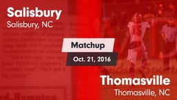 Matchup: Salisbury vs. Thomasville  2016
