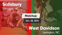 Matchup: Salisbury vs. West Davidson  2016