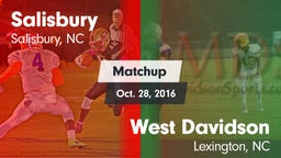 Matchup: Salisbury vs. West Davidson  2016
