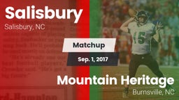 Matchup: Salisbury vs. Mountain Heritage  2017