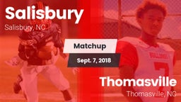 Matchup: Salisbury vs. Thomasville  2018