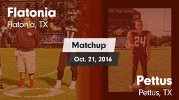 Matchup: Flatonia vs. Pettus  2016