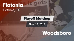Matchup: Flatonia vs. Woodsboro 2016