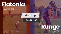 Matchup: Flatonia vs. Runge  2017