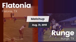 Matchup: Flatonia vs. Runge  2018
