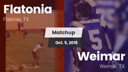 Matchup: Flatonia vs. Weimar  2018