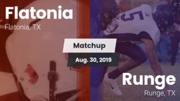 Matchup: Flatonia vs. Runge  2019