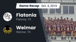 Recap: Flatonia  vs. Weimar  2019